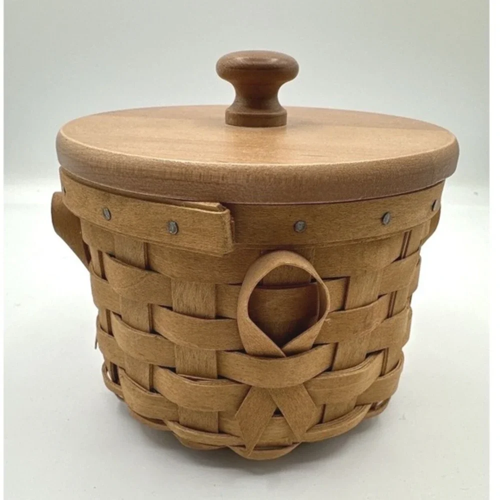 Longaberger 2006 Horizon of Hope Basket Wood Lid‎ Liner Heart Charm Vintage 18